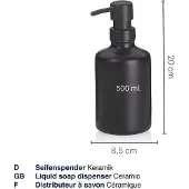 kela Seifenspender Leonie schwarz