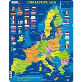 Larsen Układanka Unia Europejska - Mapa, Flagi