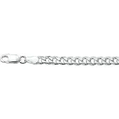 Vigor ketting geslepen gourmet 4,0 mm - Zilver