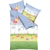 Kaeppel Kinder-Bettwäsche Regenbogenrennschnecken" bunt 1x 135x200 cm + 1x 80x80 cm"