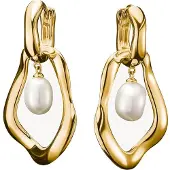 Thomas Sabo Creolen mit Perlen Anhänger Natural Beauty vergoldet