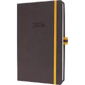Sigel Wochenkalender Linescape 2027, ca. A5, dunkelgrau, gelb