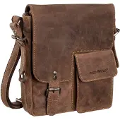 Green Burry GREENBURRY Umhängetasche Vintage Messenger Bag Brown braun