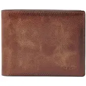 Fossil Geldbörse Derrick Bifold With Flip ID Brown braun