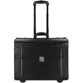 Dermata 2 Rollen Pilotentrolley Leder 39 cm