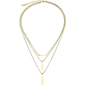 Liebeskind berlin Halsketten - Edelstahl Layer Me - Gr. unisize - in Gold - für Damen
