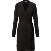 Sassa Morgenmantel "Damen Morgenmantel Casual Comfort", Damen, Gr. 36, schwarz, Viskose, Kleider Morgenmantel