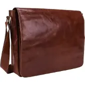 Leonhard heyden Umhängetasche Schultertasche mit Laptopfach Cambridge Shoulder Bag Cognac braun