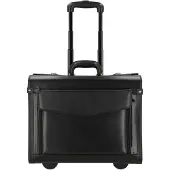 Dermata 2-Rollen Pilotentrolley Leder 45,5 cm Laptopfach