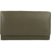 MIKA Damengeldbörse, aus Leder, Farbe: grün