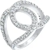 Elli Ring Loveknots Kristalle 925 Sterling Silber Elli Weiß