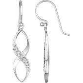 Elli Ohrringe Spirale Infinity Zart Kristalle Silber Elli Weiß
