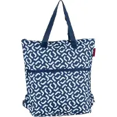 Reisenthel Cooler-Backpack, Stoffbeutel, Blau, Weiß, Polyester, Muster, 18 l, 430 mm
