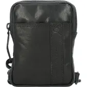 Spikes & Sparrow Leder Umhängetasche Gürteltasche Miami Slingbag Black schwarz