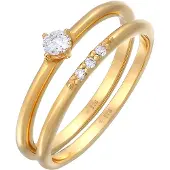 Elli Ring Zirkonia Solitär Trend Set 925 Silber Elli Gold