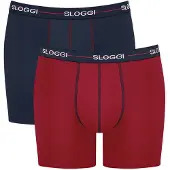 Sloggi Start Hipster Herrenslips 2er-Pack - rot & marineblau - Größe XXL