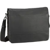 Leonhard heyden Leder Schultertasche Laptoptasche mit Laptopfach Hamburg Shoulder Bag Black schwarz