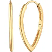 Elli Ohrringe Scharnier Creolen Tropfen Design 925 Silber Elli Gold