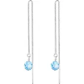 Elli Ohrringe Kette Kugel Kristalle Eleganz Silber Elli Hellblau
