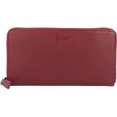 Esquire Leder Geldbörse Peru Zip Around Wallet Red weinrot