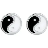Elli Ohrringe Yin Yang 925 Sterling Silber Elli Schwarz