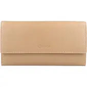 Esquire Leder Geldbörse Peru Ladies Purse Taupe beige