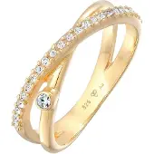 Elli Ring 925 Sterling Silber Twisted in Gold | Gr.: 56