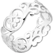 Elli Ring Ornament Cut Out Blätter 925 Silber Elli Silber