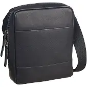 Leonhard heyden Leder Umhängetasche Hamburg Crossbody Bag Black schwarz