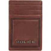 Police PT16-08536 Kreditkartenetui Leder 7 cm mit Geldscheinklammer Police Brown