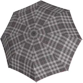 Doppler Fiber Magic Karo Taschenschirm 27 cm Doppler Grey/rose