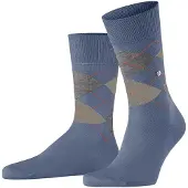 Burlington Manchester Socken Kariert Blau 6274