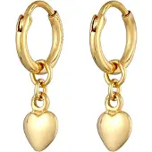 Elli Ohrringe 925 Sterling Silber Herz in Gold | Gr.: onesize