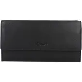 Esquire Leder Geldbörse Peru Ladies Purse Black schwarz