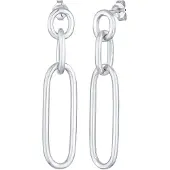 Elli Ohrringe 925 Sterling Silber Oval, Statement in Silber | Gr.: onesize