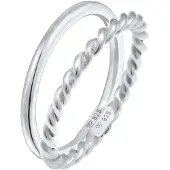 Elli Ring 925 Sterling Silber Twisted in Silber | Gr.: 58