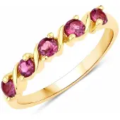 Rafaela Donata Ring Sterling Silber Rhodolith in gelbgold | Gr.: 52