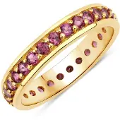 Rafaela Donata Ring Sterling Silber Rhodolith in gelbgold | Gr.: 52