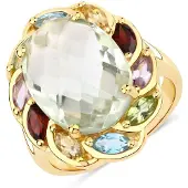 Rafaela Donata Ring Sterling Silber Amethyst in gelbgold | Gr.: 54