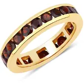 Rafaela Donata Ring Sterling Silber Granat in gelbgold | Gr.: 54