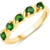 Rafaela Donata Ring Sterling Silber Chromdiopsid in gelbgold | Gr.: 52