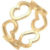 Elli Ring 925 Sterling Silber Herz, Verlobungsring in Gold | Gr.: 52