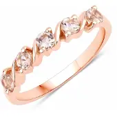 Rafaela Donata Ring Sterling Silber Morganit in roségold | Gr.: 58