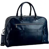 Leonhard heyden Leder Reisetasche mit Laptopfach Montreal Business Travel Bag Navy dunkelblau