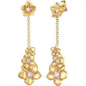 Elli Ohrringe 925 Sterling Silber Blume in Gold | Gr.: onesize