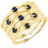 Rafaela Donata Ring Sterling Silber Saphir in gelbgold | Gr.: 54