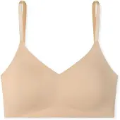 Schiesser Bustier "Invisible Soft", Damen, Gr. 40, N-Gr, beige (410, sand), Microtouch, Obermaterial: 75% Polyamid, 25% Elasthan, unifarben, Basic, Basic, BHs Bustier, mit herausnehmbaren Pads