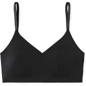Schiesser Bustier "Invisible Soft" Mikrofaser, herausnehmbare Pads, V-Ausschnitt, Lasercut-Abschlüsse