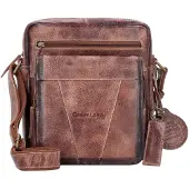 Greenland Nature Leder Umhängetasche MASCU & LINE Crossbody Bag Brown braun