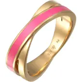 Elli Ring 925 Sterling Silber in Pink | Gr.: 58